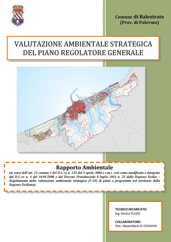 Rapporto Ambientale VAS - PRG Comune di Balestrate