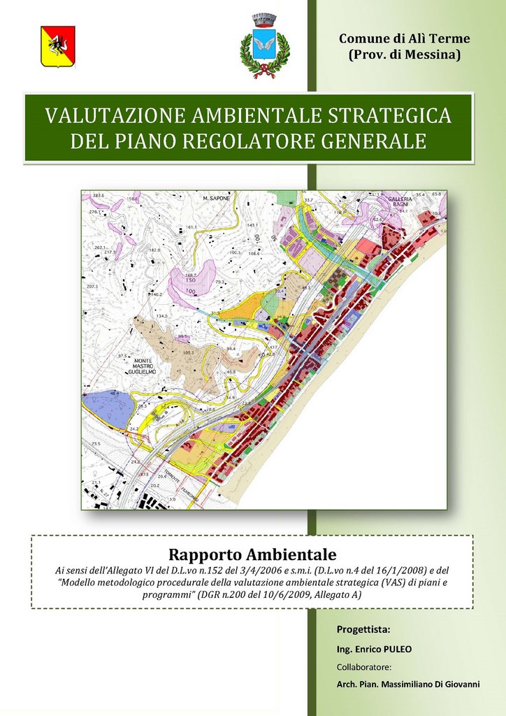 Rapporto Ambientale VAS PRG Comune di Alì Terme